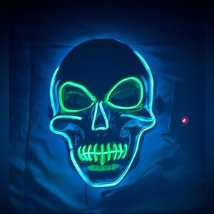 Halloween mask with led light batteries not included